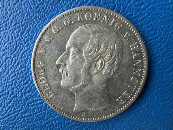 Hannover Ausbeutetaler 1855 B Georg V