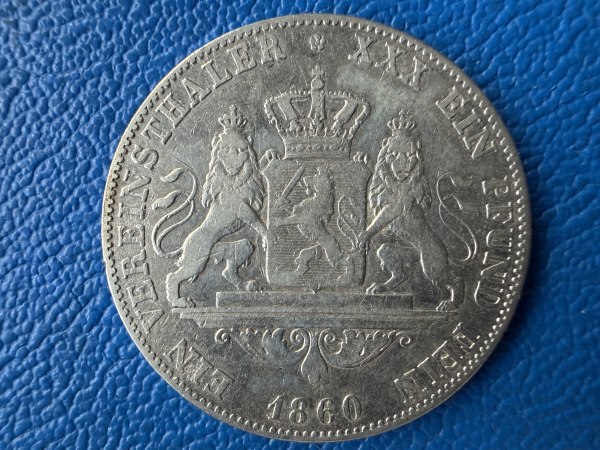 Hessen-Darmstadt Taler 1860 Ludwig III 1848-1877