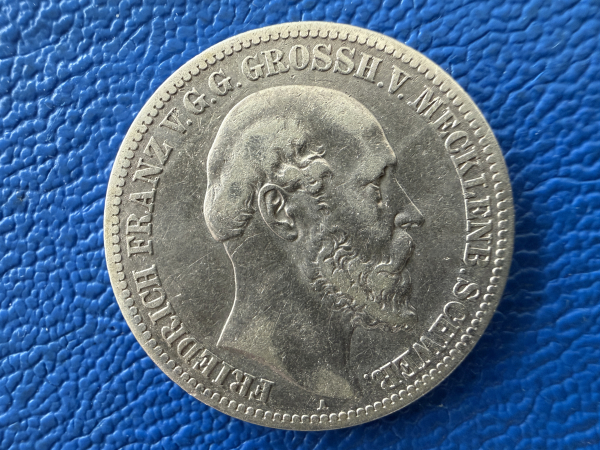 Mecklenburg-Schwerin 2 Mark 1876 A Friedrich Franz II J-84