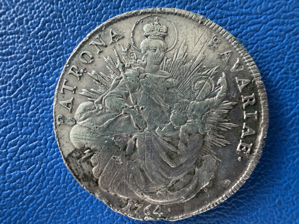 Bayern Maximilian III. Joseph Taler 1764 München Madonna mit Kind Madonnentaler (2)