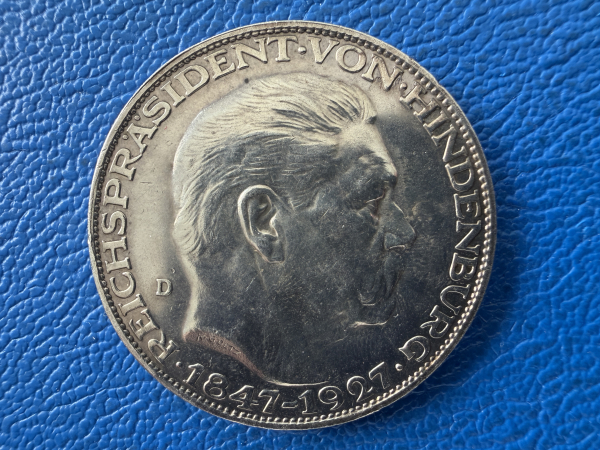 Weimar Medaille 1927 K. Goetz Reichspräsident von Hindenburg Silber (1)
