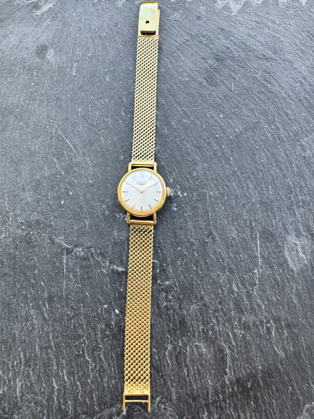 Vintage Longines Damenarmbanduhr, 585er Gelbgold, ca 28,50 g, ca.18cm Länge mit Verschluss, (34)