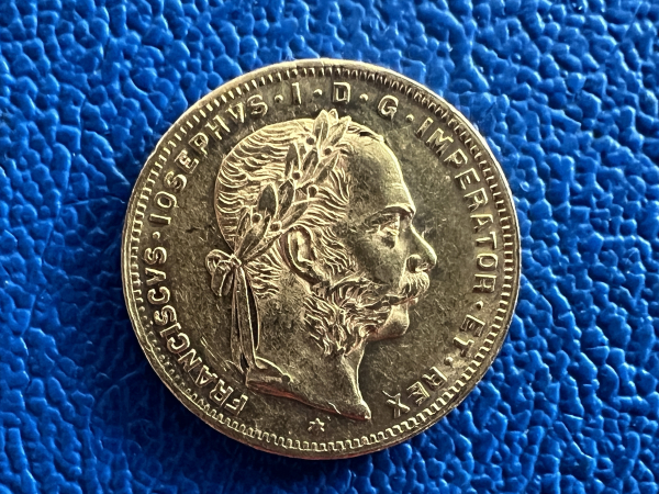 Österreich 8 Florin 1887 Gold