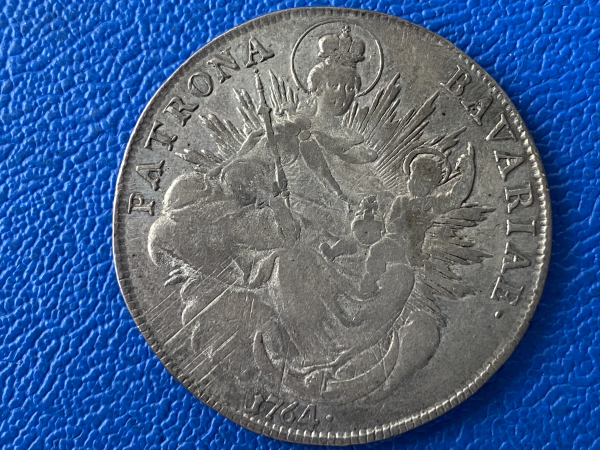 Bayern Maximilian III. Joseph Taler 1764 München Madonna mit Kind Madonnentaler Top Erhaltung
