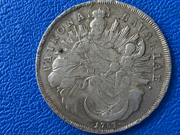 Bayern Maximilian III. Joseph Taler 1783 München Madonna mit Kind Madonnentaler Top Erhaltung!