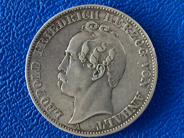 Anhalt Dessau Vereinstaler 1866 Leopold Friedrich