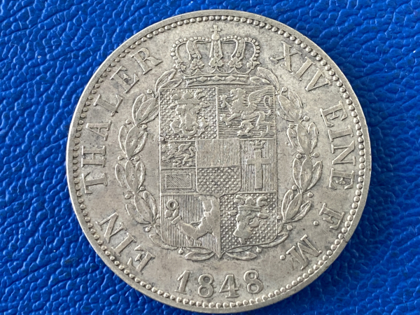 Mecklenburg Schwerin Taler 1848 A Friedrich Franz