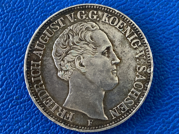 Sachsen Taler 1854 F Friedrich August