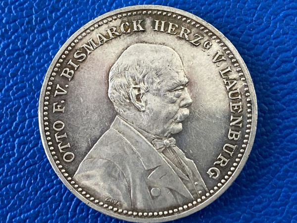 Preußen Otto von Bismarck Silbermedaille 1895