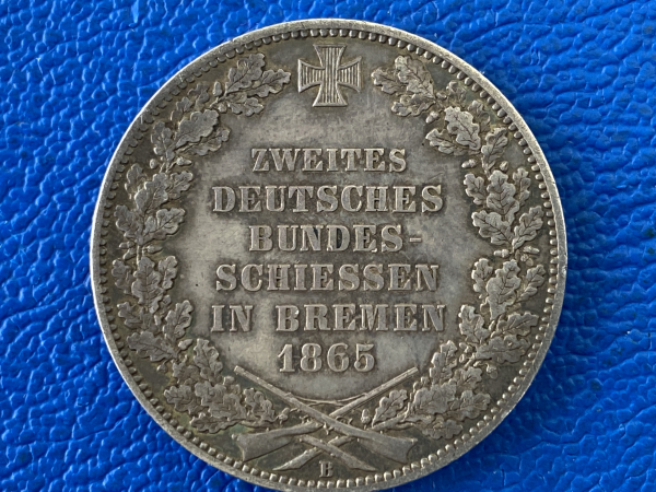 Bremen Taler 1865 Bundesschießen