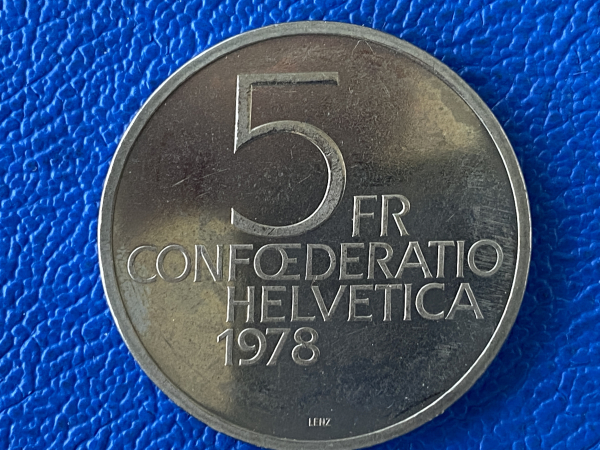 Schweiz 5 Franken 1978 Dunant