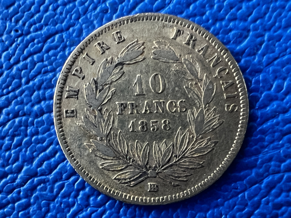 Frankreich 10 Francs 1858 BB Napoleon III Gold