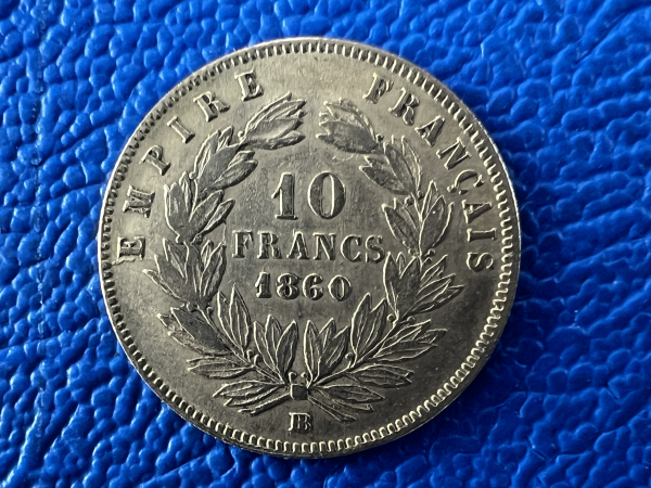 Frankreich 10 Francs 1860 BB Napoleon III Gold