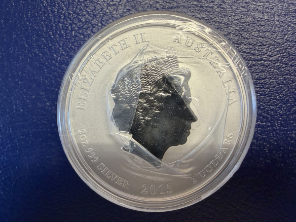 2 Oz 2015 Ziege Lunar II Silber