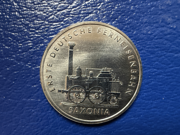 5 Mark 1988 Saxonia - 150 Jahre erste deutsche Ferneisenbahn