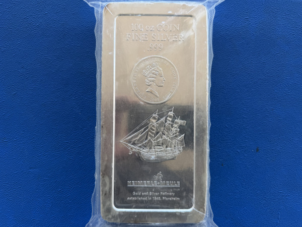 100 Oz Münzbarren Cook Islands 2008