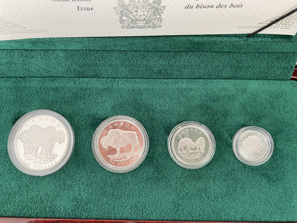 Kanada Platin Prestige Satz 1997 Wood Bison 1,85 Oz Feinplatin 1000 Stk. weltweit