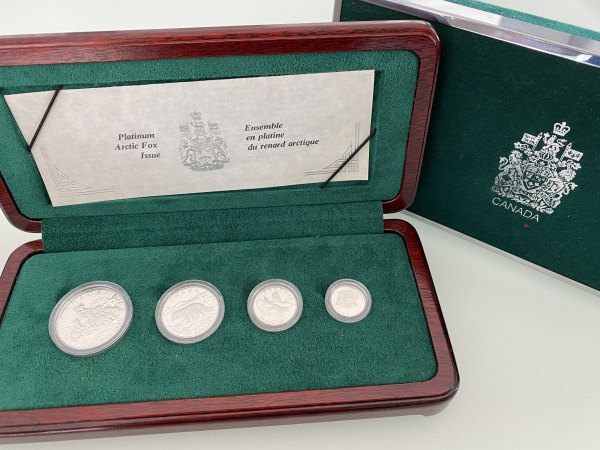 Kanada Platin Prestige Satz 1993 Arctic Fox 1,85 Oz Feinplatin 3500 Stk. weltweit