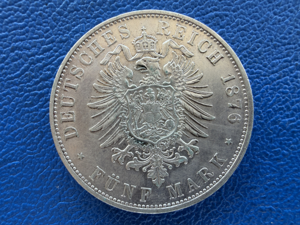 Bayern 5 Mark 1876 D Ludwig II J-42 (4)