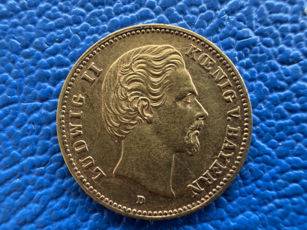 Bayern 5 Mark 1877 D Ludwig II (2) Jaeger 195