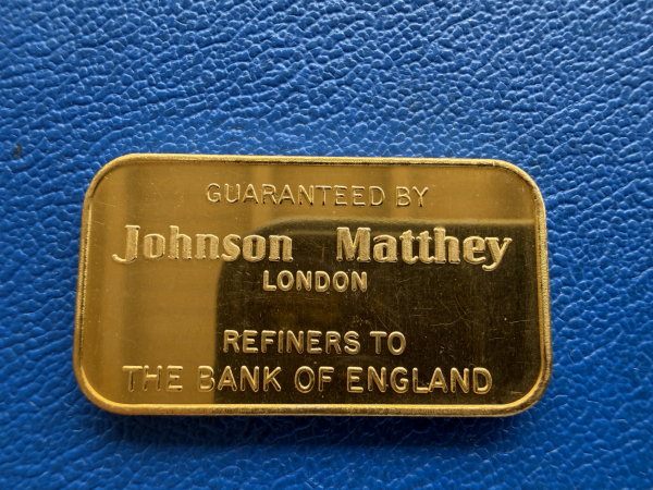 50 Gramm Goldbarren Schweizerischer Bankverein -Johnson Matthey Bank of England selten