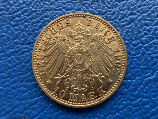 Bayern 10 Mark 1907 Otto Gold Top Erhaltung!