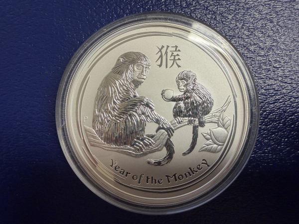 5 Oz 2016 Affe Lunar II Silber