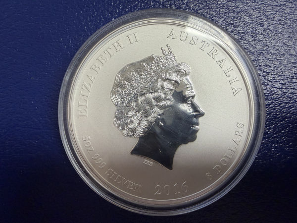 5 Oz 2016 Affe Lunar II Silber