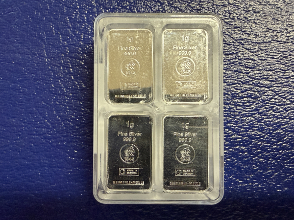 100 x 1g Silber Heimerle + Meule UnityBox orig. versiegelt