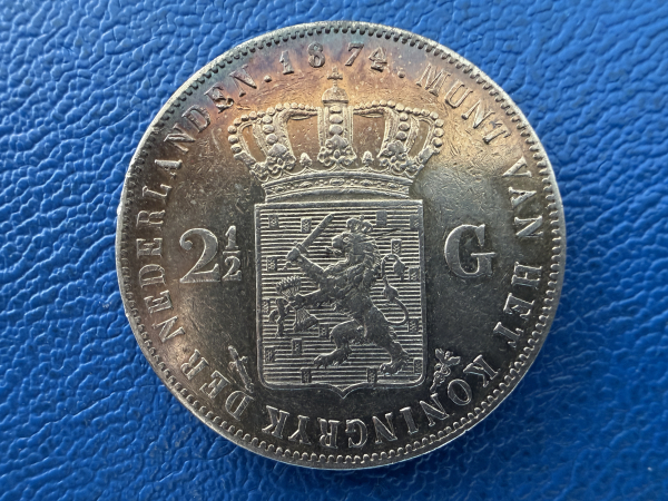Niederlande 2,5 Gulden 1874 Willem III