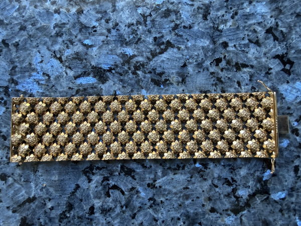 Florentinischer Gold-Luxus der Extraklasse: Museales Vintage-Manschettenarmband von Ugo Piccini (Florenz) – 18K Gelbgold (750) 101,4 gramm (29)