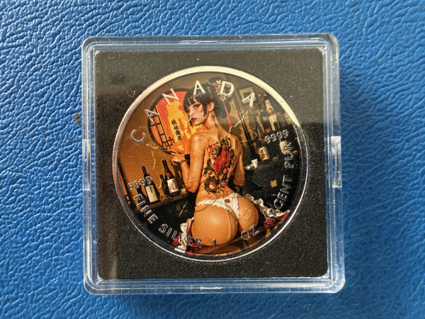 Kanada 5 Dollar 2025 Sharing Sake Auflage 200 Stk. weltweit 1 Oz Feinsilber colouriert