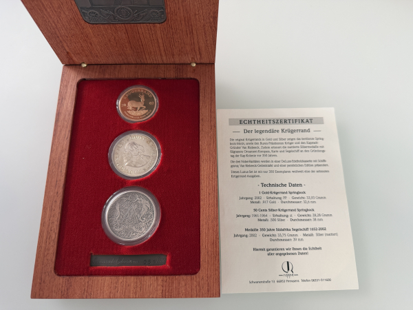 Süd Afrika Krügerrand 2002 Kurgerrand Historical Set in Polierte Platte Auflage: 350 Stk. weltweit