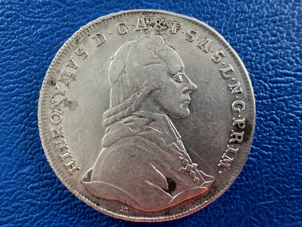 Salzburg Taler 1777 M ERZBISTUM Hieronymus von Colloredo Top Erhaltung!