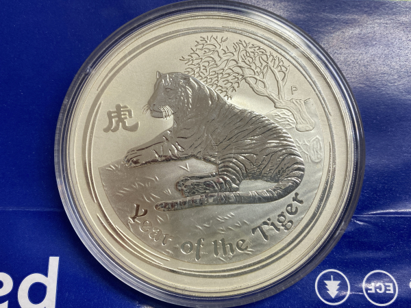 10 Oz 2010 Tiger Lunar II Silber