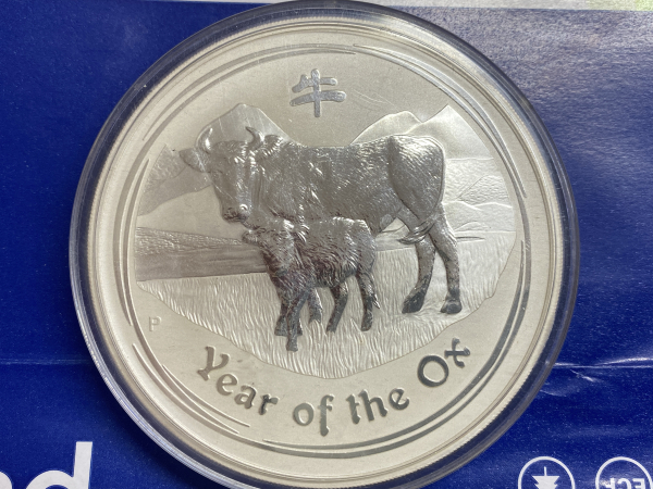 10 Oz 2009 Ochse Lunar II Silber