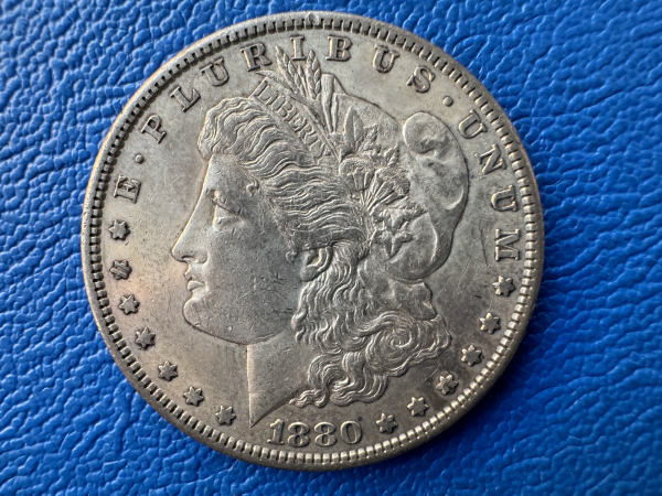 USA Morgan Dollar 1880 - S Silber Tolle Erhaltung!