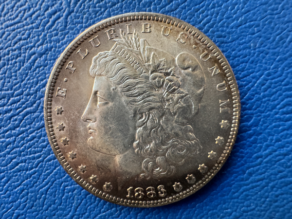USA Morgan Dollar 1883 O Silber m. Patina (2)