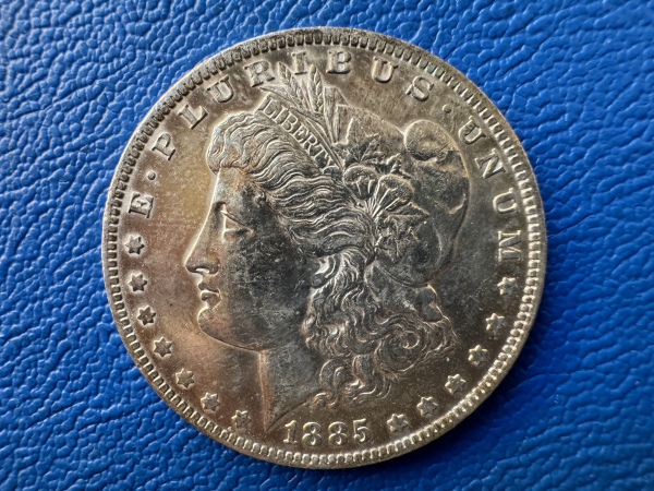 USA Morgan Dollar 1885 - O Silber (1) m. Patina