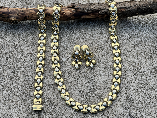 Vicenza Chimento Designer Collier / Armband / Ohrringe / Set Bicolor 750 Gelbgold / Weißgold 109g Ideal auch zur Kapitalanlage (1)