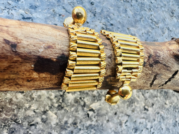 Exklusives 22 Karat (916er Gelbgold) Goldschmuck Ensemble- Collier / Necklace, Set Segmentarmband und Ohrstecker insgesamt 84,68g Feingold (10)