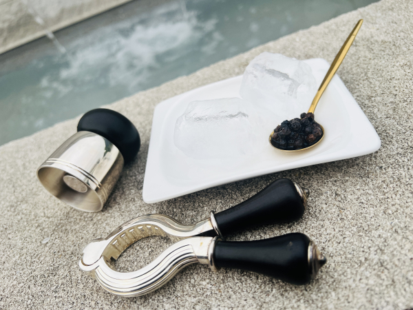 Christofle Caviar Werkzeugset, Ouvre-Caviar, Kaviarschlüssel und Kaviardeckelheber, Kaviar Accessoires Set mit originaler Präsentationsbox (7)