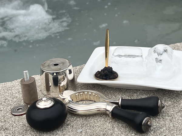 Christofle Caviar Werkzeugset, Ouvre-Caviar, Kaviarschlüssel und Kaviardeckelheber, Kaviar Accessoires Set mit originaler Präsentationsbox (7)