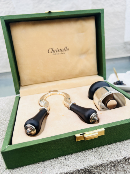 Christofle, Designer Wein – Accessoires, Sommelier, exklusiver Korkenzieher und Flaschenöffner im Set mit originaler Präsentationsbox, (6)