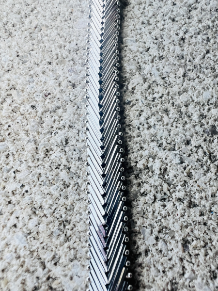 Elegantes Vintage-Schmuckset aus 835 Silber mit blauen Saphieren - Collier & Armband  in Fischgräten – Design (11)