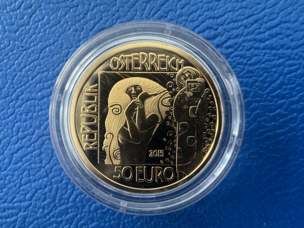 Österreich 50 Euro 2015 Klimt Medizin Gold in PP