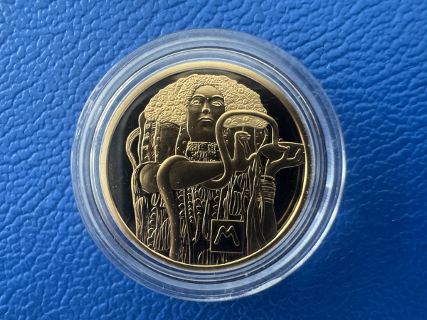 Österreich 50 Euro 2015 Klimt Medizin Gold in PP