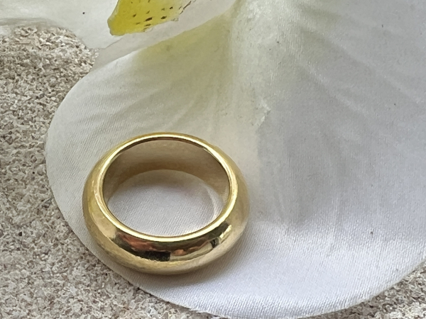 Massiver 750er Damenring Gold, matt und abgerundet 17,17g perfekte Geldanlage! Ringröße 54 (3)