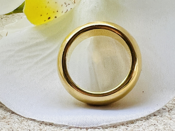 Massiver 750er Damenring Gold, matt und abgerundet 17,17g perfekte Geldanlage! Ringröße 54 (3)