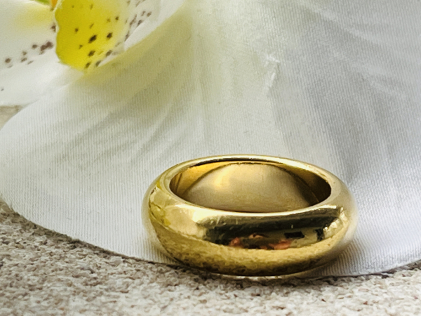 Massiver 750er Damenring Gold, matt und abgerundet 17,17g perfekte Geldanlage! Ringröße 54 (3)